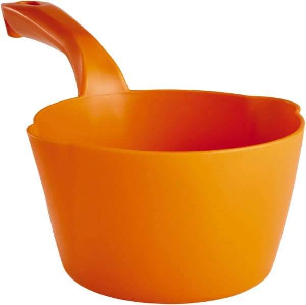 Remco - 32 oz Orange Polypropylene Round Bottom Scoop - 6.8" Wide x 5.3" Deep Bowl, 5-1/2" Handle Length, 11.6" OAL - Best Tool & Supply