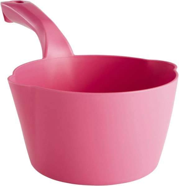 Remco - 32 oz Pink Polypropylene Round Bottom Scoop - 6.8" Wide x 5.3" Deep Bowl, 5-1/2" Handle Length, 11.6" OAL - Best Tool & Supply