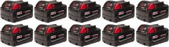 Milwaukee Tool - 18 Volt Lithium-Ion Power Tool Battery - 5 Ahr Capacity, 1 hr Charge Time, Series M18 XC RED - Best Tool & Supply