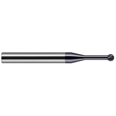 Harvey Tool - 3/32" Cut Diam, 1/8" Shank Diam, Solid Carbide Double Cut Sphere Burr - Exact Industrial Supply