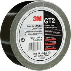 3M - 2" x 50m Red Gaffers Tape - 11 mil, Rubber Adhesive, Cotton Cloth Backing, Series GT2 - Best Tool & Supply