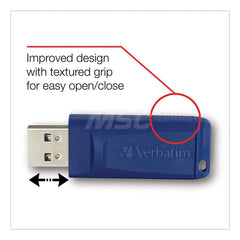 Verbatim - Office Machine Supplies & Accessories; Office Machine/Equipment Accessory Type: Flash Drive ; For Use With: Windows XP Vista & 7 & Higher; Mac OS X 10.1 & Higher; Linux kernel 2.6 & Higher ; Color: Blue - Exact Industrial Supply