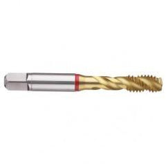 1-3/8-12 2B 4-Flute PM Cobalt Red Ring Semi-Bottoming 40 degree Spiral Flute Tap-TiN - Best Tool & Supply