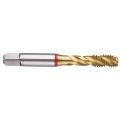 3/4-16 2B 4-Flute PM Cobalt Red Ring Semi-Bottoming 40 degree Spiral Flute Tap-TiN - Best Tool & Supply