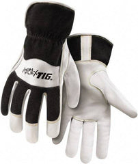 Steiner - Size L Unlined Palm, Fleece Kidskin Welding Glove - Slip-On Cuff, For TIG - Best Tool & Supply