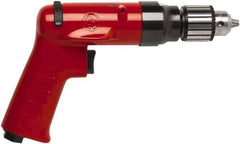 Chicago Pneumatic - 3/8" Reversible Keyed Chuck - Pistol Grip Handle, 2,600 RPM, 32 LPS, 0.5 hp - Best Tool & Supply