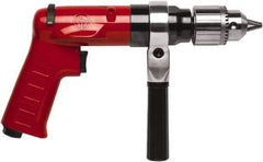 Chicago Pneumatic - 1/2" Reversible Keyed Chuck - Pistol Grip Handle, 900 RPM, 32 LPS, 0.5 hp - Best Tool & Supply