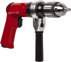 Chicago Pneumatic - 1/2" Reversible Keyed Chuck - Pistol Grip Handle, 500 RPM, 32 LPS, 0.5 hp - Best Tool & Supply