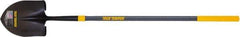 True Temper - 10-5/8" High x 8-7/8" Wide Round Steel Shovel - 47" Long Fiberglass Straight Handle, Turned - Best Tool & Supply