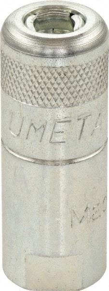 Umeta - 1-1/2" Long, 1/8 Thread, Zinc Plated Steel Grease Gun Coupler - NPT (F) Thread - Best Tool & Supply