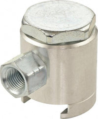 Umeta - 1-1/2" Long, 1/8 Thread, Aluminum Grease Gun Button-Head Coupler - NPT (F) Thread - Best Tool & Supply