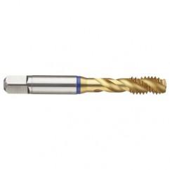 10-24 3B 3-Flute Cobalt Blue Ring Semi-Bottoming 40 degree Spiral Flute Tap-TiN - Best Tool & Supply