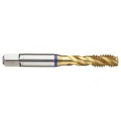 10-24 3B 3-Flute Cobalt Blue Ring Semi-Bottoming 40 degree Spiral Flute Tap-TiN - Best Tool & Supply