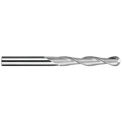 1″ Dia. × 1″ Shank × 3″ DOC × 6″ OAL, Carbide TiCN, Spiral , 2 Flute, 30° Helix, Ballnose End Mill - Best Tool & Supply