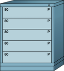 Midrange-Standard Cabinet - 5 Drawers - 30 x 28-1/4 x 37-3/16" - Single Drawer Access - Best Tool & Supply