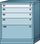 Midrange-Standard Cabinet - 5 Drawers - 30 x 28-1/4 x 37-3/16" - Single Drawer Access - Best Tool & Supply