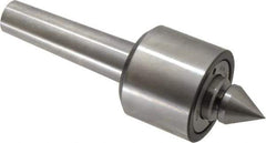 Riten - MT4 Taper Shank, 2-7/8" Head Diam Live Center - 5,500 Max RPM, 3-5/16" Head Length, 1-1/4" Point Diam, 1/4" Point Len, 550 Lb Max Workpc, 2-15/16" OAL, Male Point - Best Tool & Supply