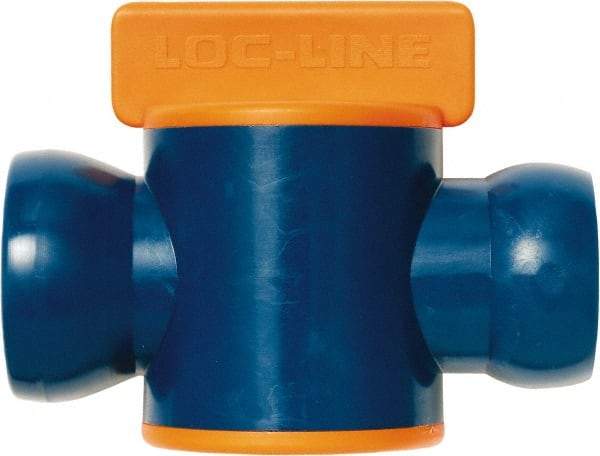 Loc-Line - 3/4" ID Coolant Hose In-Line Valve - Female to Ball Connection, Acetal Copolymer Body, Unthreaded, Use with Loc-Line Modular Hose Systems - Best Tool & Supply