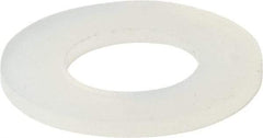 Made in USA - 1/4" Screw, Grade 6/6 Nylon Standard Flat Washer - 6.53mm ID x 1/2" OD, 0.81mm Thick - Best Tool & Supply