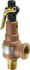 Midwest Control - 3/4" Inlet, 1" Outlet, ASME Safety Relief Valve - 150 Max psi, Bronze, 625 Cubic' per Min - Best Tool & Supply