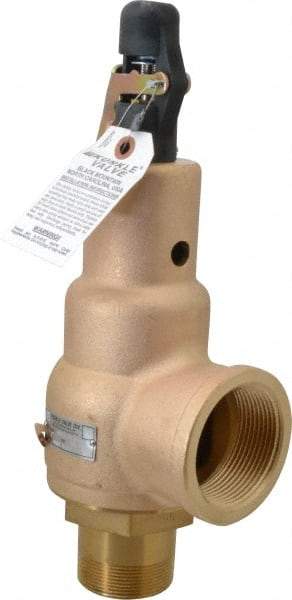 Midwest Control - 2" Inlet, 2-1/2" Outlet, ASME Safety Relief Valve - 150 Max psi, Bronze, 4,090 Cubic' per Min - Best Tool & Supply