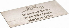 DMT - 2" Long x 1" Wide x 0.006" Thick, Diam ond Sharpening Stone - Rectangle, 600 Grit, Fine Grade - Best Tool & Supply