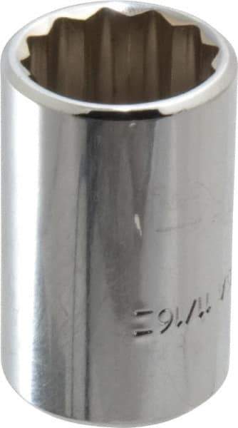 Blackhawk by Proto - 11/16", 1/2" Drive, Standard Hand Socket - 12 Points, 1-1/2" OAL, Chrome Finish - Best Tool & Supply