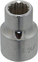 Blackhawk by Proto - 5/16", 3/8" Drive, Standard Hand Socket - 12 Points, 57/64" OAL, Chrome Finish - Best Tool & Supply