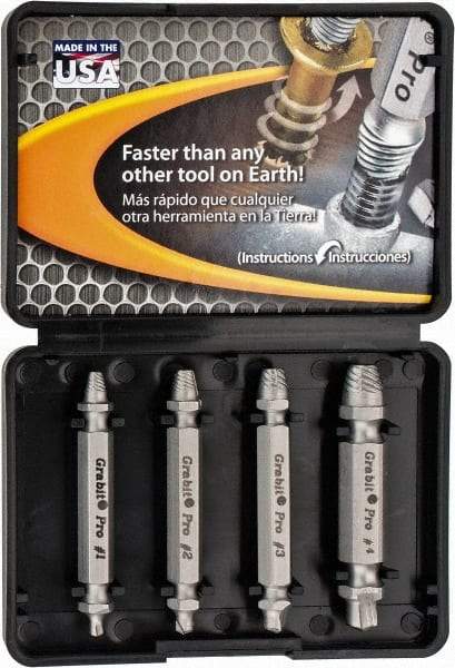 Alden - 4 Piece Bolt & Screw Extractor Set - 3/8" Drive - Best Tool & Supply