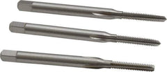 Cleveland - #3-48 UNC, 3 Flute, Bottoming, Plug & Taper, Bright Finish, High Speed Steel Tap Set - Right Hand Cut, 1-13/16" OAL, 1/2" Thread Length - Best Tool & Supply