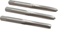 Cleveland - 1/4-20 UNC, 4 Flute, Bottoming, Plug & Taper, Bright Finish, High Speed Steel Tap Set - Right Hand Cut, 63.5mm OAL, 0.63" Thread Length - Best Tool & Supply