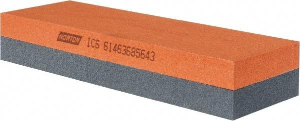 Norton - 6" Long x 2" Wide x 1" Thick, Aluminum Oxide Sharpening Stone - Rectangle, Medium, Fine Grade - Best Tool & Supply