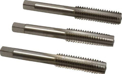 Cleveland - 7/16-14 UNC, 4 Flute, Bottoming, Plug & Taper, Bright Finish, High Speed Steel Tap Set - Right Hand Cut, 3-5/32" OAL, 0.88" Thread Length - Best Tool & Supply