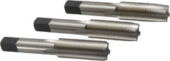 Cleveland - 11/16-16 UNF, 4 Flute, Bottoming, Plug & Taper, Bright Finish, High Speed Steel Tap Set - Right Hand Cut, 4.031" OAL, 1.09" Thread Length - Best Tool & Supply