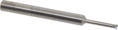 Scientific Cutting Tools - 32 to 56 TPI, Internal/External Single Profile Thread Mill - #8" Noml Diam, 0.12" Cut Diam, 3/16" Shank Diam, 3 Flute, 0.07" Neck Diam, 1/2" Neck Length, 2" OAL, Bright Finish - Exact Industrial Supply