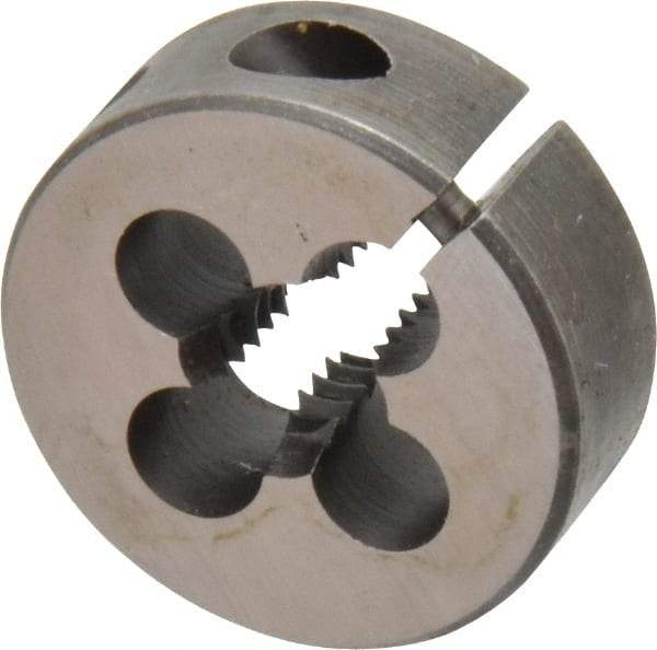 Cle-Line - 5/16-18 UNC Thread, 1" Outside Diam High Speed Steel Round Die - 3/8" Thick, Right Hand Thread, Adjustable - Exact Industrial Supply