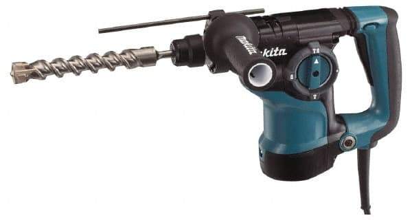 Makita - 120 Volt 1-1/8" SDS Plus Chuck Electric Rotary Hammer - 0 to 4,500 BPM, 0 to 1,100 RPM, Reversible - Best Tool & Supply