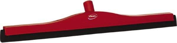 Vikan - 24" Foam Rubber Blade Bench Squeegee - Double Edge, Red, Plastic Holder - Best Tool & Supply