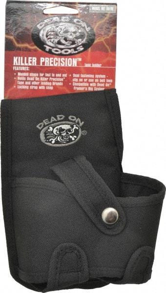 Dead On - 1 Pocket Tape Measure Holster - Polyester, Black, 5" Wide x 7" High - Best Tool & Supply