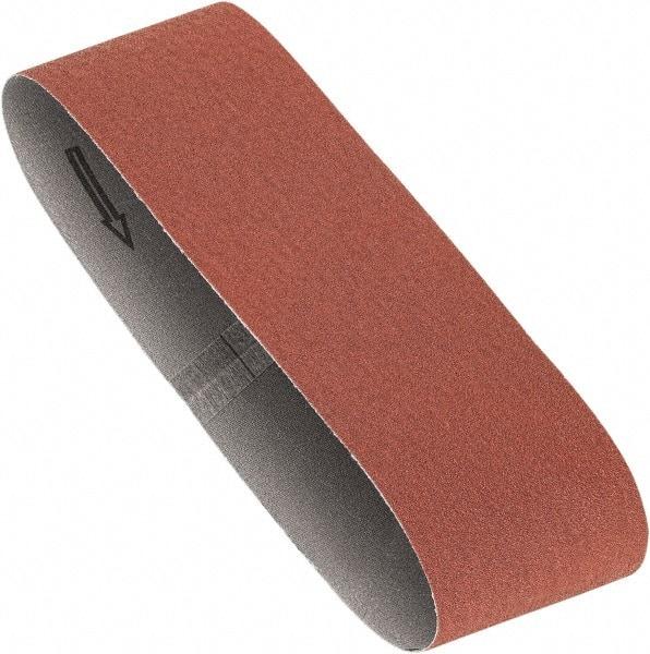 Porter-Cable - 3" Wide x 21" OAL, 80 Grit, Aluminum Oxide Abrasive Belt - Aluminum Oxide, Medium, Coated, X Weighted Cloth Backing, Dry - Best Tool & Supply