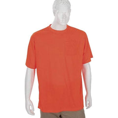 Ergodyne - Size 4XL, Orange, High Visibility, Short Sleeve T-Pocket, - 1 Pocket, Polyester - Best Tool & Supply