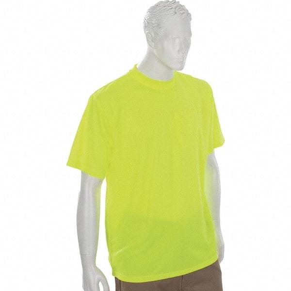 Ergodyne - Size 4XL, Lime, High Visibility, Short Sleeve T-Pocket, - 1 Pocket, Polyester - Best Tool & Supply