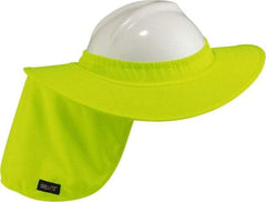 Ergodyne - Polyester Hard Hat Shade - Hanging Attachment, Lime, Compatible with All Hard Hats - Best Tool & Supply