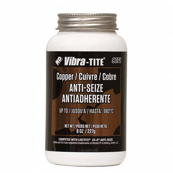 Vibra-Tite - 8 oz Jar, Copper Anti-Seize Lubricant, with Brush Cap - Best Tool & Supply