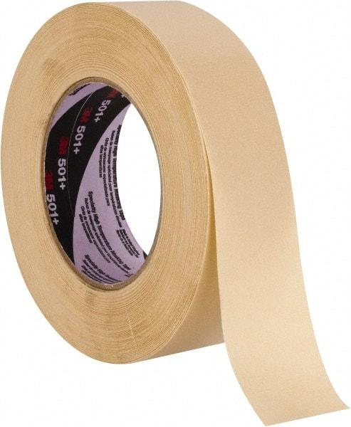 3M - 36mm Wide x 55 m Long Tan Paper Masking Tape - Series 501+, 7.3 mil Thick, 26 In/Lb Tensile Strength - Best Tool & Supply