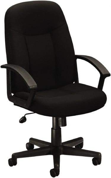 Basyx - 44" High Executive High Back Swivel Tilt Chair - 26" Wide x 33-1/2" Deep, 100% Polyester Seat, Black - Best Tool & Supply