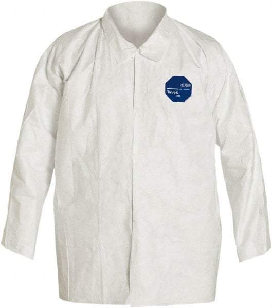 Dupont - Size S, White, General Purpose, Long Sleeve Shirt - 32-1/4 to 35-3/4 Inch Chest, 27-3/4 Inch Long, Tyvek - Best Tool & Supply