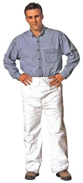 Dupont - Size M, Tyvek General Purpose Work Pants - 23-1/2 Inch Waist, 27-1/2 Inch Inseam, White - Best Tool & Supply