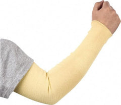 Whizard - Size Universal, Yellow Kevlar Cut Resistant Sleeve - 24" Long Sleeve, Elastic Opening at Both Ends - Best Tool & Supply