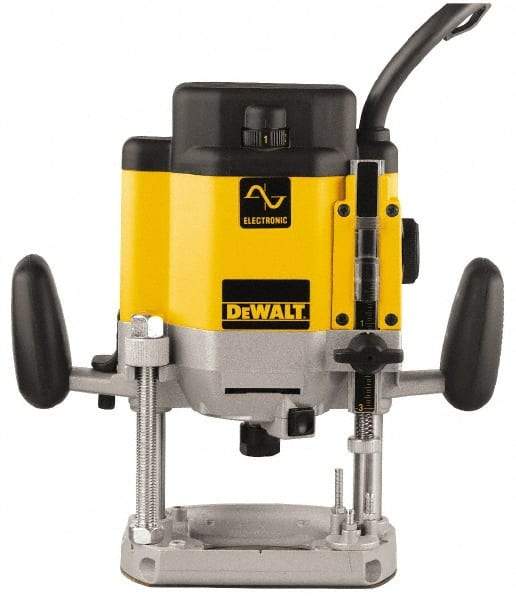 DeWALT - 8,000 to 22,000 RPM, 3 HP, 15 Amp, Plunge Base Electric Router - 1/4 and 1/2 Inch Collet - Best Tool & Supply